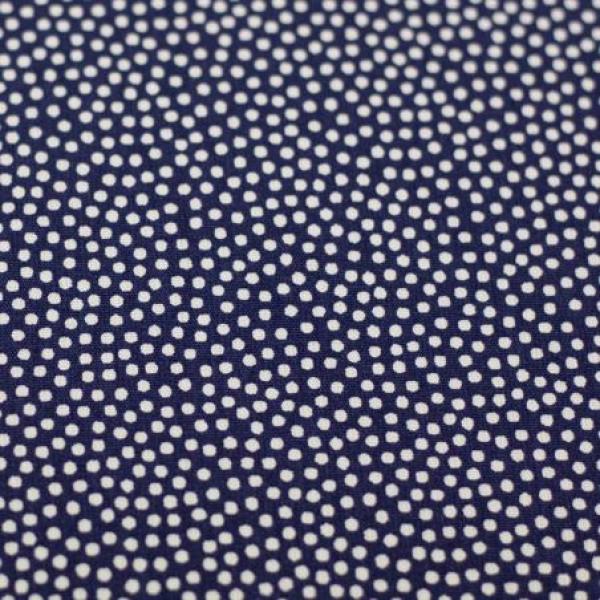 Baumwolle Dotty Dunkelblau/Weiß by Swafing